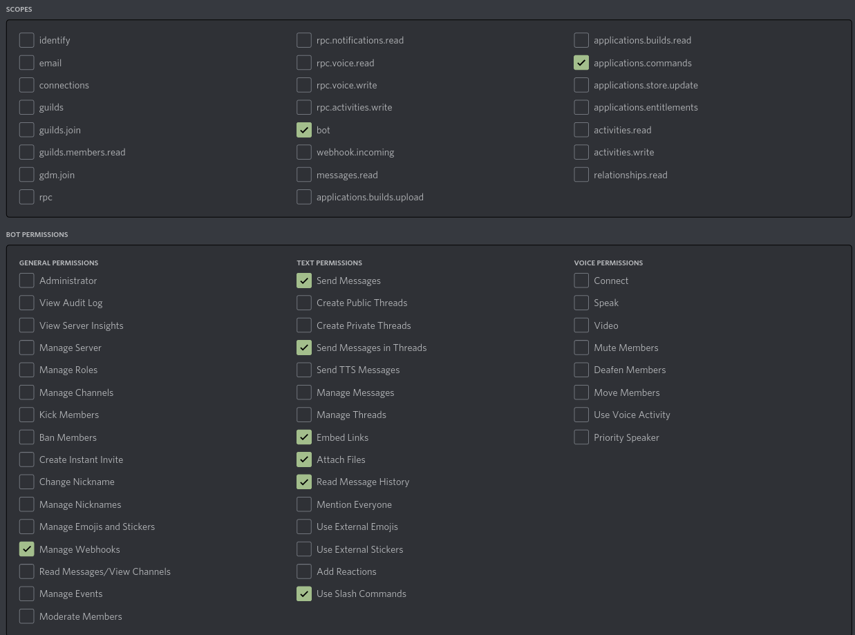 permissions