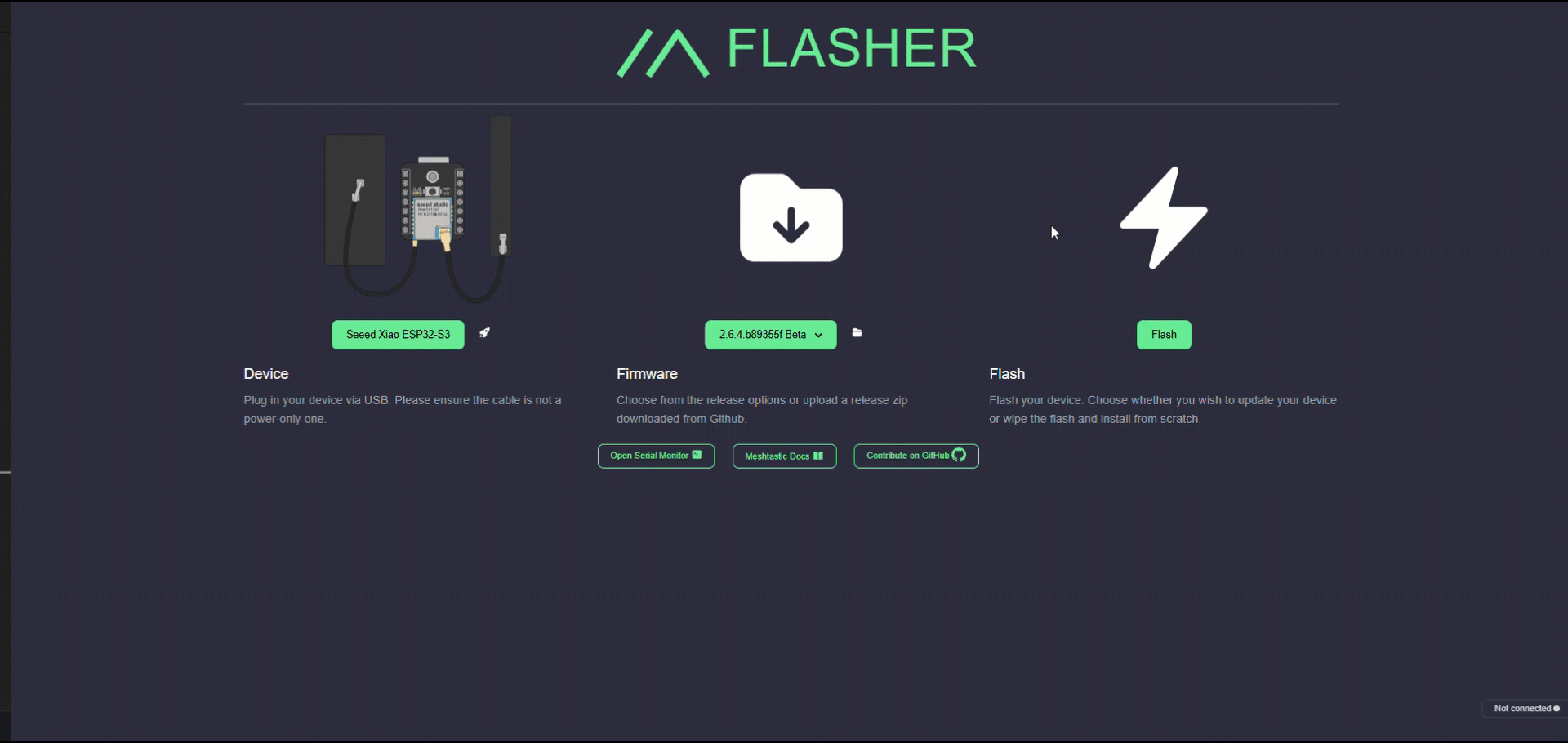 flashing