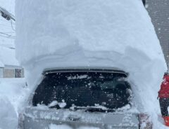 車と雪の写真