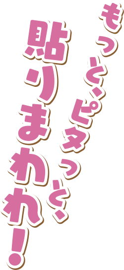 もっと、ピタッと、貼りまわれ！