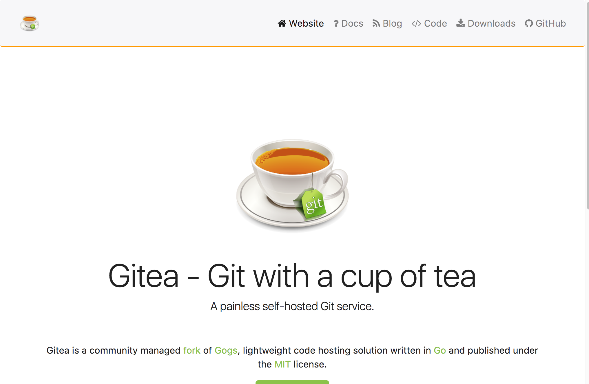 Gittea top page