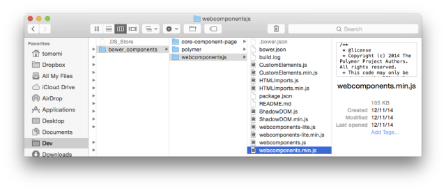 polymer file structure