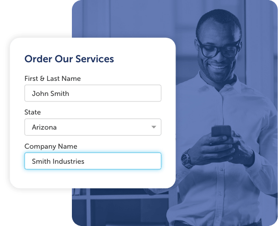 A preview of an order form