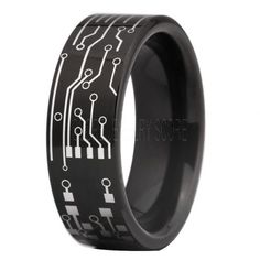 Circuit Board Rings, Circuit Board Jewelry, Technology Rings, Engineer Rings, 2 Piece Couple Set Circuit Board Rings, Black Tungsten Rings, Geek Rings, Geek Jewelry Circuit Jewelry, Tech Ring, Geek Wedding Rings, Geek Wedding, Tech Jewelry, Smart Ring, Rings Black, Tungsten Carbide Wedding Bands, Black Tungsten Rings