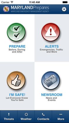 many different types of buttons on a cell phone with the words, i'm safe, newsroom and more