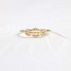 Filigree Signet Ring | Melanie Casey Fine Jewelry Engraved Handwriting, Melanie Casey, Diamond Signet Ring, Ring Styles, Twisted Band, Ring Collection, Band Jewelry, Unique Diamonds, Radiant Cut