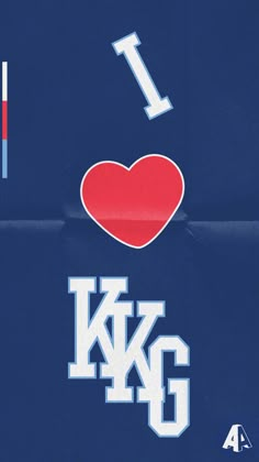 i love kcg stickers on a blue background