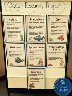 an ocean research project is shown with the words, habitats and other things on it