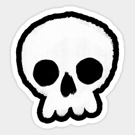 its merely a simple skull -- Choose from our vast selection of stickers to match with your favorite design to make the perfect customized sticker/decal. Perfect to put on water bottles, laptops, hard hats, and car windows. Everything from favorite TV show stickers to funny stickers. For men, women, boys, and girls. Simple Skull, Skull Stencil, Funny Patches, Cute Grunge, Skull Decal, Band Stickers, Skull Sticker, Skateboard Stickers, Black Stickers