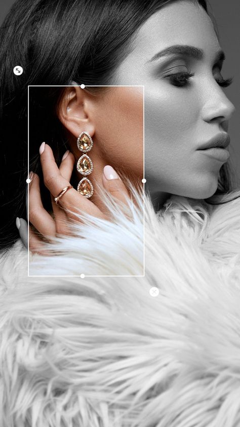 Instagram Story Jewelry Elegant Earrings Promotion Modern Aesthetic Photo Template - Templates by Canva Jewelry Website Design, Jewellery Advertising, Jewellery Photography Inspiration, Jewelry Product Shots, Creative Jewelry Photography, Fashion Poster Design, Jewelry Photography Styling, Instagram Jewelry, Jewelry Photoshoot