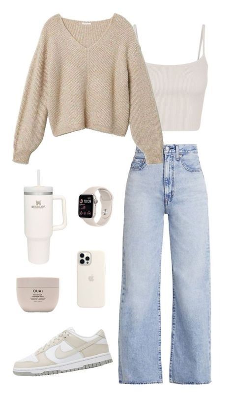 College Outfit, Outfit Inspo Casual, Casual Preppy Outfits, Trendy Outfits For Teens, Everyday Fashion Outfits, Casual Day Outfits, Cute Preppy Outfits, Easy Trendy Outfits, Spring Outfits Women