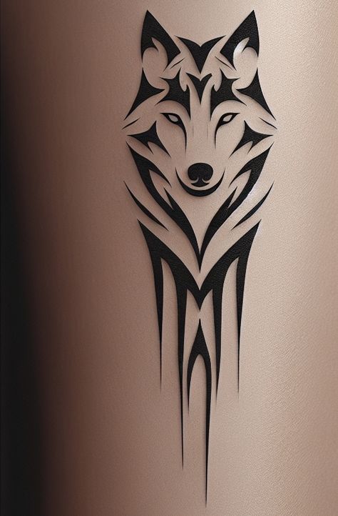 Wild Spirit: A Tribal Wolf Tattoo Fenrir Tattoo, Wolf Tattoos For Women, Tier Tattoo, Wolf Tattoo Design, Tattoo Girls, Tattoo Art Drawings, Wolf Tattoos, Wolf Tattoo, Tattoo Flash