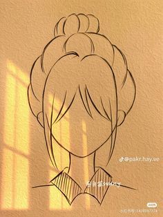 Some Easy Sketches, Beautiful Cute Drawing, Pencils Drawings Easy, Cute Ideas For Drawing Easy, Cute Hairstyles For Drawing, Art Drawings With Color, How To Draw Bangs Hairstyles, Art Easy Drawing Ideas, Art Easy Drawing Sketches