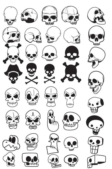 East Skull Drawings, Basic Skull Drawing, Tiny Skull Drawing, Skull Sketches Easy, Creative Skull Drawing, Skull Cute Drawing, Minimalistic Skull Tattoo, Easy To Draw Skull, Cartoon Skull Art