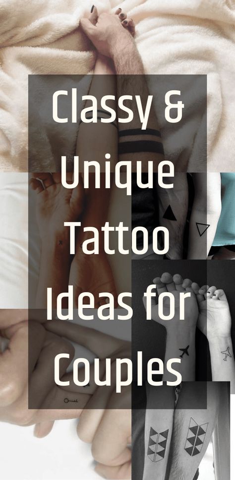 Classy Couple Tattoos, Couple Tattoos Unique Married Small, Couples Tatoos Married Small, Micro Couple Tattoos, Husband And Wife Tattoo Ideas, Secret Tattoo Ideas For Couples, His And Her Matching Tattoos, Small Husband And Wife Tattoos Simple, Complementary Tattoos Couples