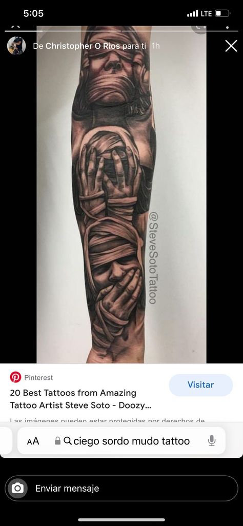 Steve Tattoo, Steve Soto, Natur Tattoo Arm, Gangsta Tattoos, Evil Tattoos, Omerta Tattoo, Money Tattoo, Men Tattoos Arm Sleeve, Forarm Tattoos