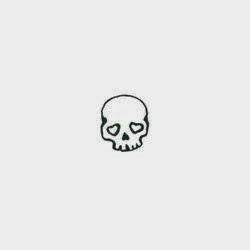 Stick And Poke Skull Tattoo, Skeleton Love Tattoo Ideas, Skull Cute Tattoo, Tiny Punk Tattoos, Skull Tattoos Cute, Rock Aesthetic Tattoo, Mini Emo Tattoos, Tiny Skulls Tattoo, Easy Pretty Tattoos