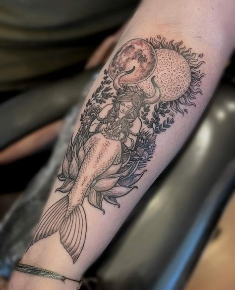 Female Taurus Tattoo Taurus Mermaid Tattoo, Female Taurus Tattoo, Taurus Girl Tattoo, Taurus Woman Tattoo, Taurus Goddess Tattoo, Taurus Tattoo Ideas, Taurus Goddess, Taurus Symbol Tattoo, Tattoo Between Breast