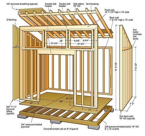 Shed Design Plans, Shed Frame, Shed Blueprints, Building A Storage Shed, Wooden Shed, Shed Plans 12x16, Lean To Shed Plans, Diy Storage Shed, Garden Ponds