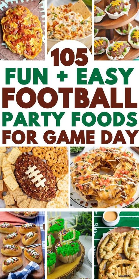 The best football party food for a crowd! Easy football themed appetizers, desserts, make ahead snacks, and main dishes for game day at home or tailgating. Football party ideas food, football theme party food, quick and easy football party food, crock pot football party food, football party snacks, football food party ideas, football tailgate party food, Super Bowl food, football party menu ideas, football party meals dinner, game day food ideas, football game food ideas, football Sunday food. Veggie Tray For Football Party, Pittsburgh Steelers Tailgate Food, Gameday Lunch Ideas, Ohio State Food Ideas Football Parties, Game Day Recipes Football Easy, Eagle Theme Party, Game Day Ideas Football, Boxing Day Party Ideas, Senior Football Dinner Ideas