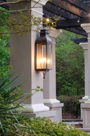 SABON HOME Landscape Outdoor, Tower Light, Copper Lantern, House Lighting, Gas Lanterns, Lantern Chandelier, Deco Luminaire, Front Patio, Gas Lights