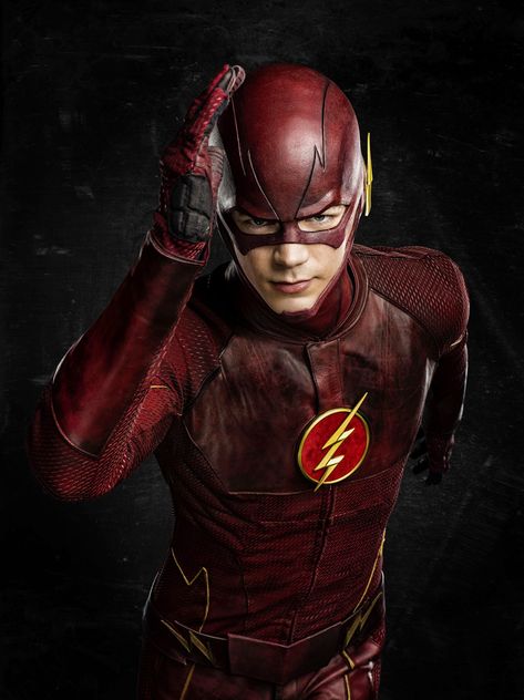 Oliver Queen isn’t the only hero sporting a new suit this fall.  The Flash’s Barry Allen (Grant Gustin) is also getting an upgrade to a new suit that features the Flash emblem with a gold lightning bolt and a white background, making his garb closer to the traditional suit from the comics. Check out the costume: The Flash Season 2, Flash Superhero, Flash Costume, Spiderman Wallpaper, Flash Barry Allen, Cw Dc, The Flash Grant Gustin, The Flash Season, Dc Tv Shows