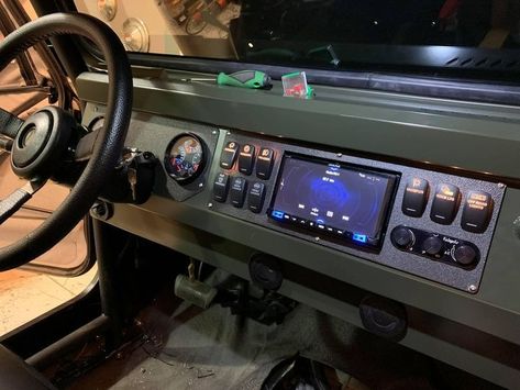 (7) Jeep YJ - Custom dash idea. Post yours here! | Facebook Jeep Yj Interior Ideas, Yj Jeep Ideas, Jeep Yj Ideas, Jeep Xj Ideas, 4x4 Projects, Cj5 Jeep, Mom Mobile, Diy Jeep, Yj Wrangler