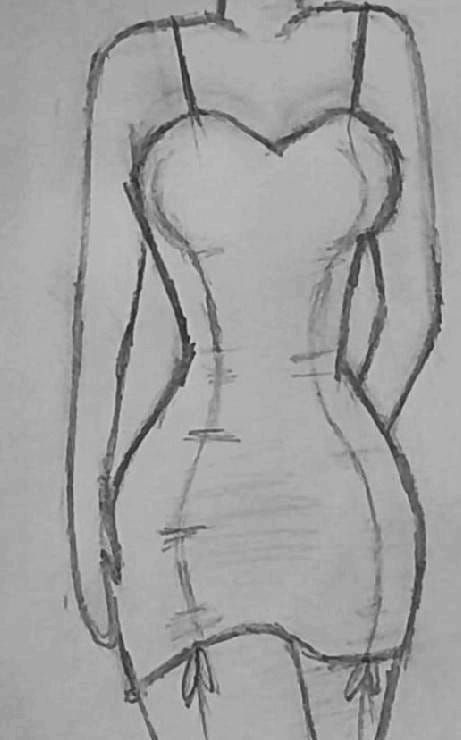 Things To Draw Clothes, Women Body Sketch, Woman Body Sketch, Easy People Drawings, Person Drawing, Fashion Drawing Sketches, Fashion Drawing Tutorial, Body Sketches, Cool Pencil Drawings