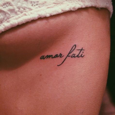 My tattoo - Amor Fati - Love of one's fate ✦ @msmaeganmcgee ✦ #tattoo #art #quote #latin #fate #love #life Amor Fati Tattoo, Latin Quote Tattoos, Fate Tattoo, Summer Tattoos, Labyrinth Tattoo, Amor Tattoo, Latin Tattoo, Wanderlust Tattoo, Memento Vivere