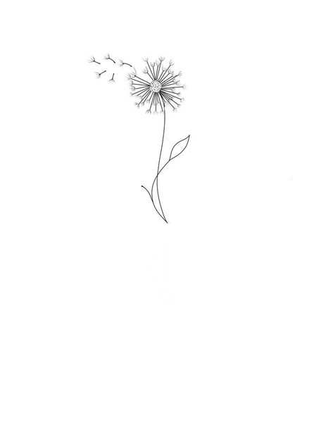 Tattoos Dandelion, Dandelion Tattoo Small, Book Doodles, Dandelion Tattoo Design, Dandelion Tattoo, Small Pretty Tattoos, Petite Tattoos, Парные Тату, Small Hand Tattoos