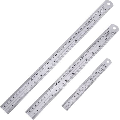 Metal Ruler, Measuring Length, Ruler Set, Inch Ruler, Conversion Table, Decor Lights, Measuring Instrument, Fashion Decor, Measurement Tools