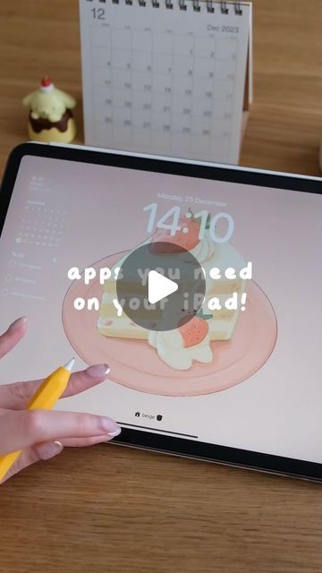 StudioCherii 📝🍒🌸 on Instagram: "have you tried these iPad apps? 🩷  🏷️ #ipad #ipadapp #app #productivity #deskgram #goodnotes #studynotes #ipadjournal #studygram #ipadpro #apple #ios #aesthetichomescreen #wallpaper #digitalart #procreate" Apps I Need On My Ipad, Ipad Editing Aesthetic, Free Apps You Need On Your Ipad, Apps To Get On Ipad, Ipad Os 17 Wallpaper, Apps Must Have Ipad, Apps You Need On Your Ipad, Ipad 9 Wallpaper, School Ipad Wallpaper