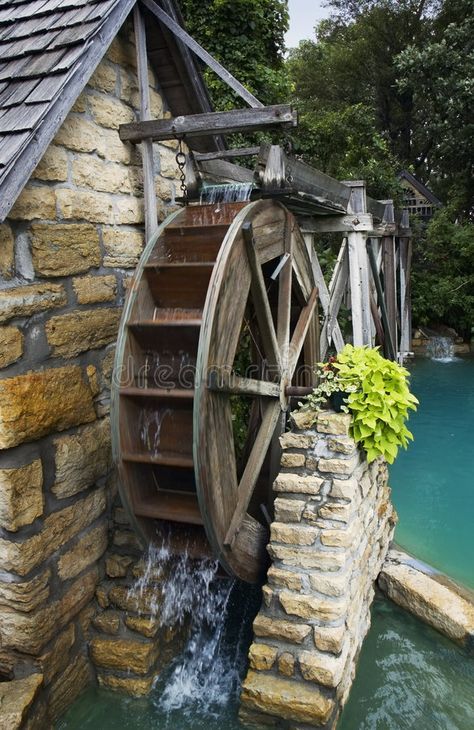 Water Wheel. Water flows over wheel of old wood and stone mill , #AFFILIATE, #flows, #Wheel, #Water, #wheel, #mill #ad Old Grist Mill, Windmill Water, Grist Mill, Water Powers, Water Mill, Senior Care, Water Wheel, Old Barns, Water Tower