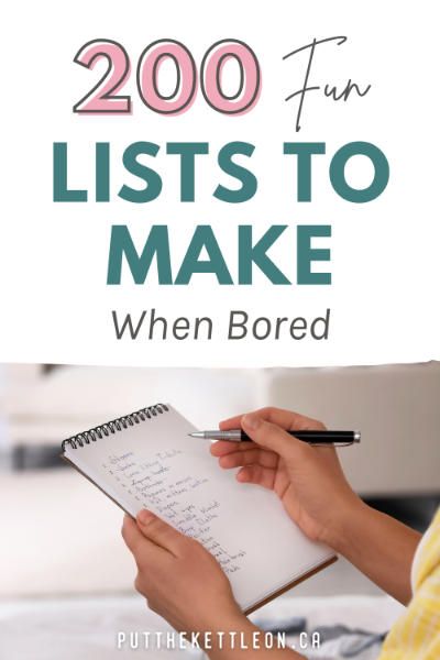 Lists Of Favorite Things, Notebook List Ideas, Ideas For A Bucket List, Fun Lists To Make Journal, Things To Do At Work When Bored, Fun Lists To Make When Bored, Things To Write About When Bored, New Things To Try List Of, Journal Lists Ideas