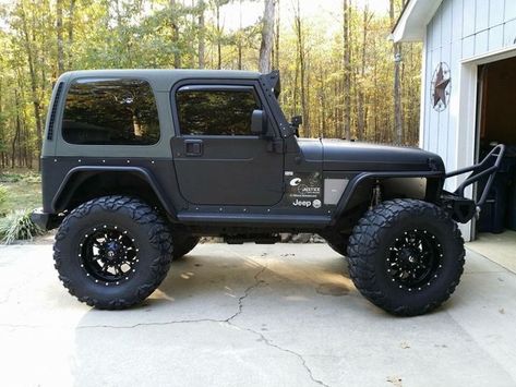 Jeep Two Door Jeep Wrangler, Freetime Activities, Cj Jeep, Badass Jeep, Tj Wrangler, Jeep Mods, Jeep Ideas, Jeep Yj, Black Jeep