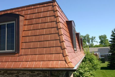 Roof Shingle, Metal Roofing Systems, Metal Shingles, Covered Backyard, Rustic Pergola, Roof Cap, Metal Roofs, Mansard Roof, Roof Siding