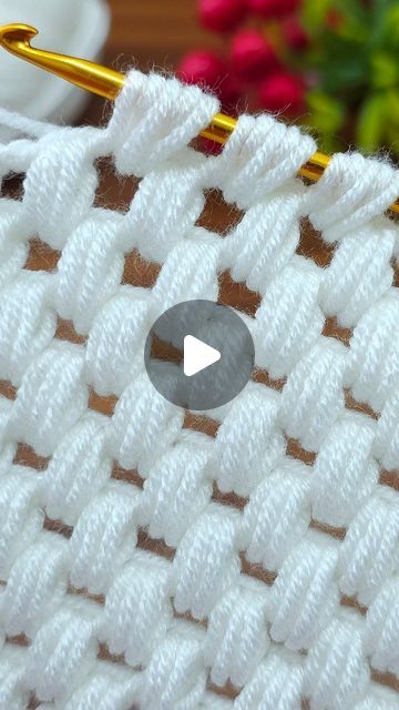 How To Do Puff Stitch Crochet, Tunisian Crochet Moss Stitch, Crochet Tunisian Pattern, Big Crochet Stitches, Tunisian Puff Stitch, Tunisian Granny Square, Easy Tunisian Crochet Stitches, Tunisian Crochet Stitches Patterns, Tunisian Crochet Stitches Free