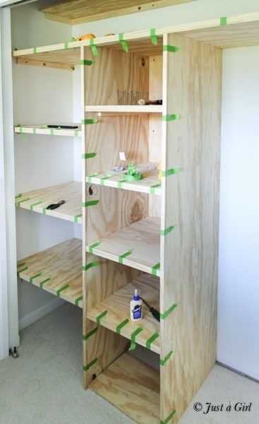 Wood Closet Shelves, Diy Custom Closet, Master Closet Organization, Bedroom Closet Storage, Kids Closet Organization, Closet Layout, Small Closets, Closet Remodel, Bathroom Closet