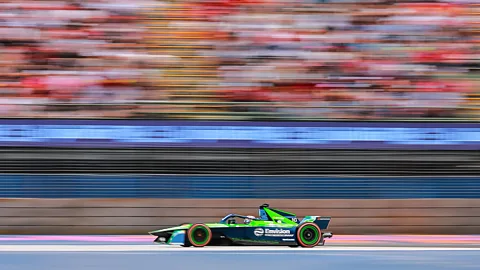 Sebastien Buemi of Switzerland and Envision Racing drives during the 2024 Hankook Mexico City E-Prix R