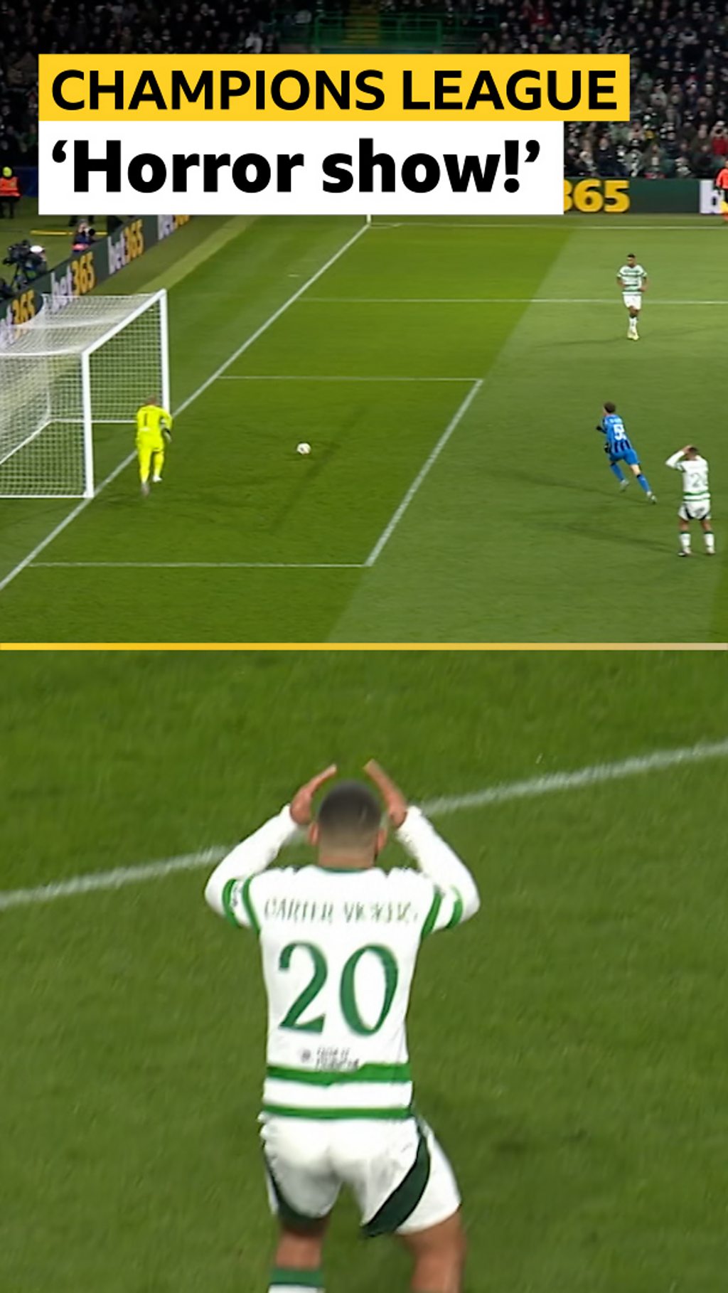 Celtic's Carter-Vickers scores shocking own goal