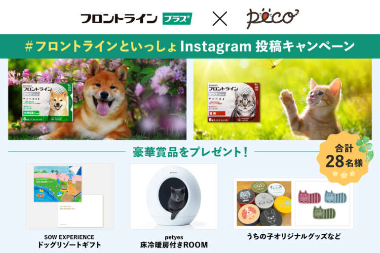 【#フロントラインといっしょ Instagram投稿キャンペーン】で豪華賞品をプレゼント！！