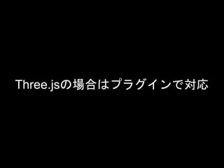 Three.jsの場合はプラグインで対応
 