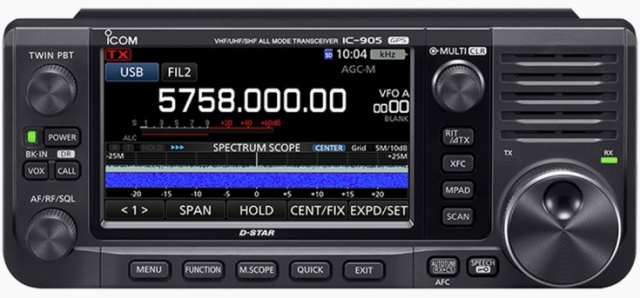 【今ならセミリジットケーブル2本　50cm もしくは90cm付き】IC-905 #31 144MHz+430MHz+1200MHz+2400MHz+5600MHz（+10GHz）〈SSB/CW/RTTY/AM/FM/DV/DD/ATV〉トランシーバー