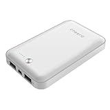 cheero Powerbox White 7000mAh 大容量モバイルバッテリー(1A×2ポート/ポーチ付/半年保証)　★iPhone5/各種スマホ/Tablet/wifiルータ対応★ USBケーブル2本付き