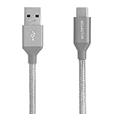 ISELECTOR 高耐久ナイロン編込み USB 3.0 to Type-C 3.1ケーブル 1m 高速充電・データ転送 USB-C & USB 3.0ケーブル Type-C機器対応 新しいMacBook/ VAIO S11/ Nexus 6P/ Nexus 5X/ OnePlus 2/ Galaxy TabPro S/ Chromebook Pixel/ ASUS ZenPad S/ Nokia N1 タブレットなど スペースグレイ