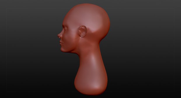 Female Head royalty-free 3d model - Preview no. 1