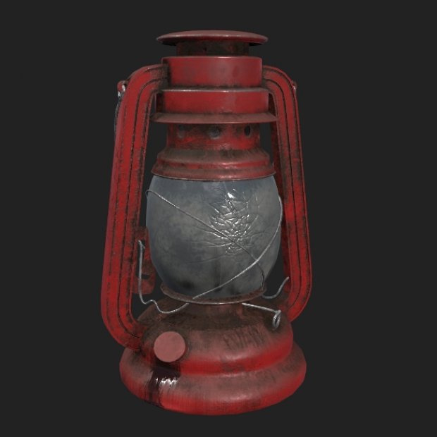 Oude lantaarn PBR royalty-free 3d model - Preview no. 1