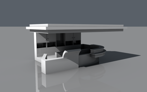 Kahve Kiosk royalty-free 3d model - Preview no. 1