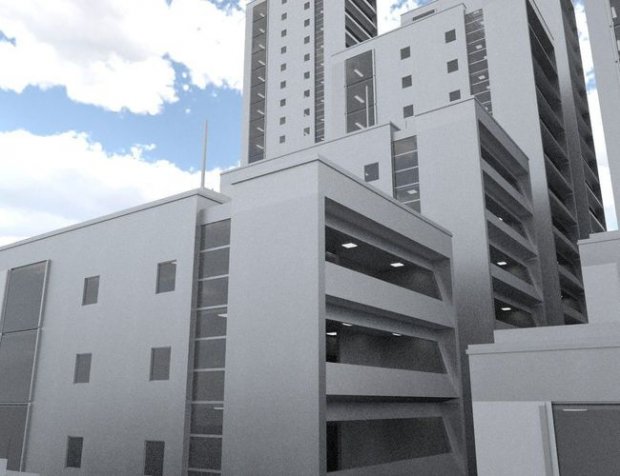 Set di edifici residenziali royalty-free 3d model - Preview no. 9