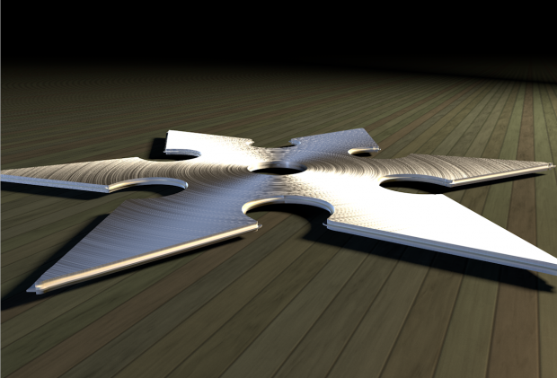 Ninja Shuriken royalty-free 3d model - Preview no. 3